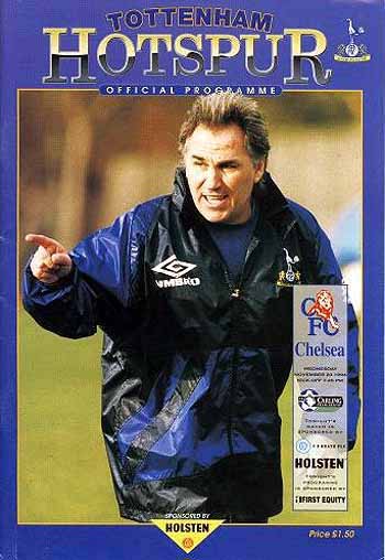 programme cover for Tottenham Hotspur v Chelsea, Wednesday, 23rd Nov 1994
