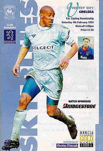 programme cover for Coventry City v Chelsea, 4th Feb 1995