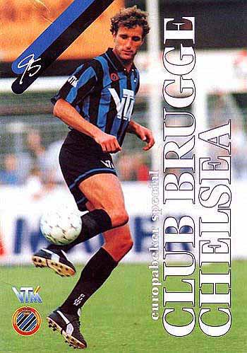 programme cover for Club Brugge v Chelsea, Tuesday, 28th Feb 1995