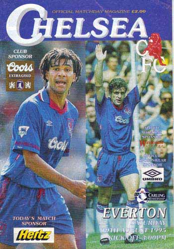 programme cover for Chelsea v Everton, Saturday, 19th Aug 1995