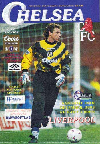 programme cover for Chelsea v Liverpool, 30th Dec 1995