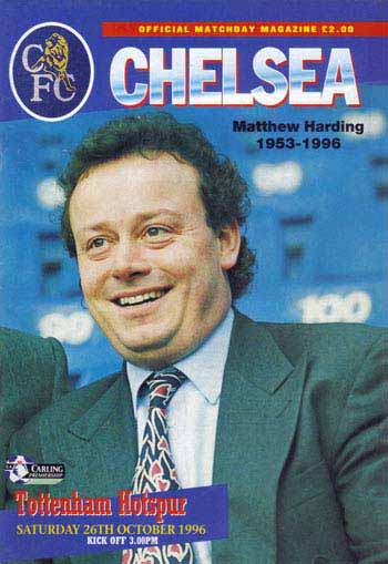 programme cover for Chelsea v Tottenham Hotspur, Saturday, 26th Oct 1996