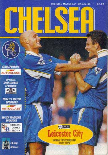 programme cover for Chelsea v Leicester City, Saturday, 18th Oct 1997