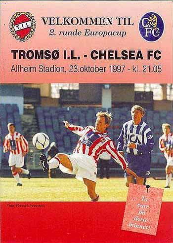 programme cover for Tromsø v Chelsea, Thursday, 23rd Oct 1997