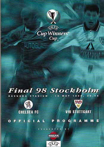 programme cover for VFB Stuttgart v Chelsea, 13th May 1998