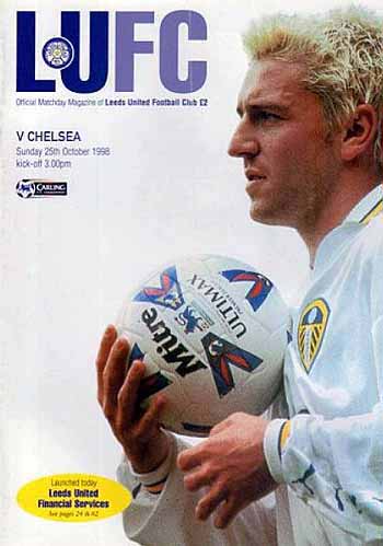 programme cover for Leeds United v Chelsea, Sunday, 25th Oct 1998