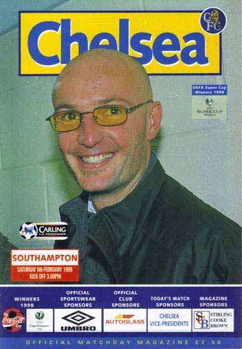 programme cover for Chelsea v Southampton, Saturday, 6th Feb 1999