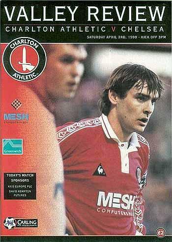 programme cover for Charlton Athletic v Chelsea, Saturday, 3rd Apr 1999
