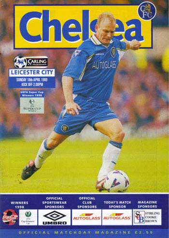 programme cover for Chelsea v Leicester City, Sunday, 18th Apr 1999
