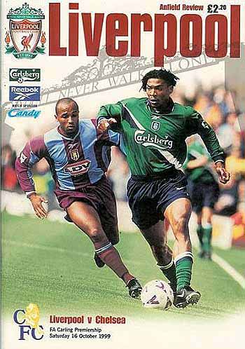 programme cover for Liverpool v Chelsea, Saturday, 16th Oct 1999