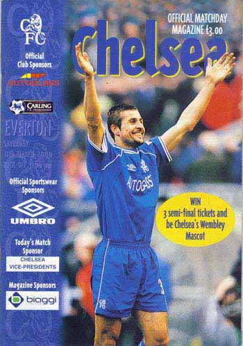 programme cover for Chelsea v Everton, Saturday, 11th Mar 2000