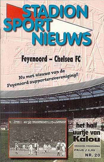 programme cover for Feyenoord v Chelsea, Tuesday, 14th Mar 2000