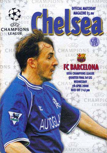 programme cover for Chelsea v Barcelona, Wednesday, 5th Apr 2000