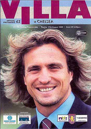 programme cover for Aston Villa v Chelsea, Sunday, 27th Aug 2000