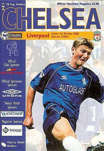 programme cover for Chelsea v Liverpool, Sunday, 1st Oct 2000