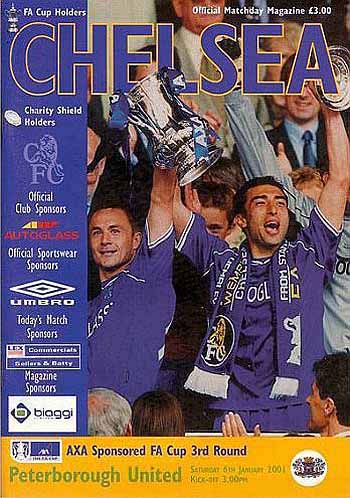 programme cover for Chelsea v Peterborough United, Saturday, 6th Jan 2001