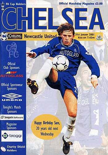 programme cover for Chelsea v Newcastle United, Wednesday, 31st Jan 2001