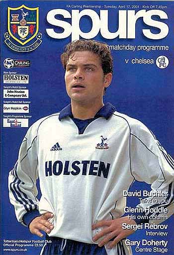 programme cover for Tottenham Hotspur v Chelsea, Tuesday, 17th Apr 2001