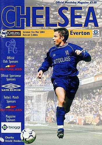 programme cover for Chelsea v Everton, Saturday, 5th May 2001