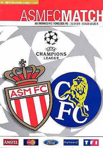 programme cover for Monaco v Chelsea, Tuesday, 20th Apr 2004