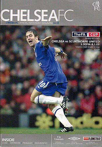 programme cover for Chelsea v Scunthorpe United, Saturday, 8th Jan 2005