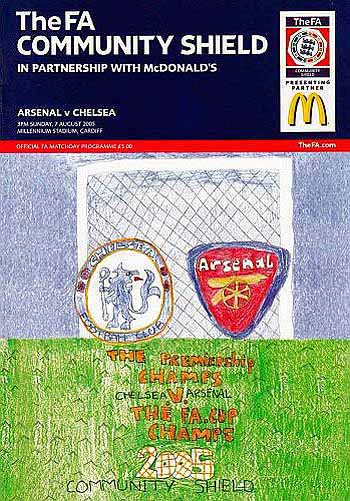 programme cover for Arsenal v Chelsea, Sunday, 7th Aug 2005