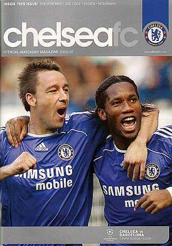 programme cover for Chelsea v Barcelona, Wednesday, 18th Oct 2006