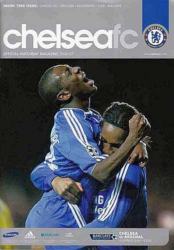 programme cover for Chelsea v Arsenal, Sunday, 10th Dec 2006