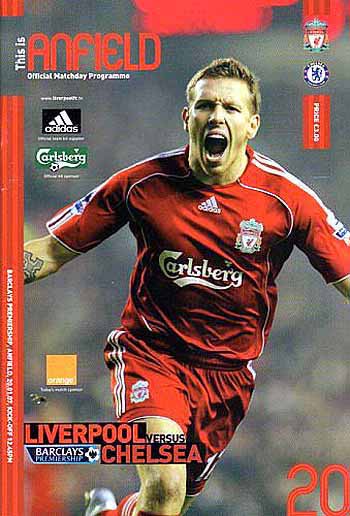 programme cover for Liverpool v Chelsea, Saturday, 20th Jan 2007