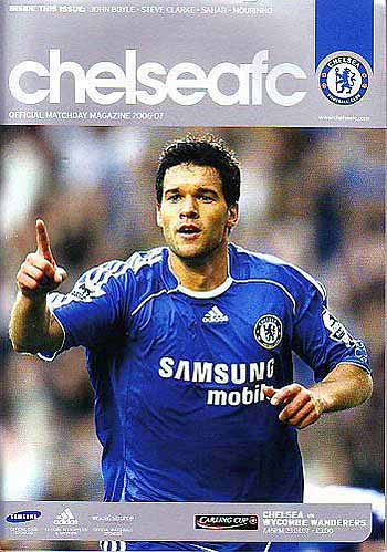 programme cover for Chelsea v Wycombe Wanderers, Tuesday, 23rd Jan 2007
