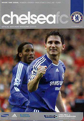 programme cover for Chelsea v Middlesbrough, Saturday, 10th Feb 2007