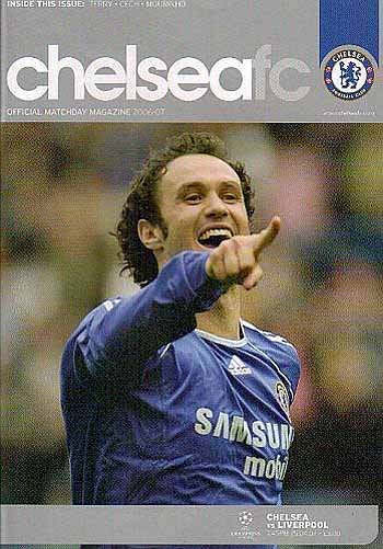 programme cover for Chelsea v Liverpool, Wednesday, 25th Apr 2007