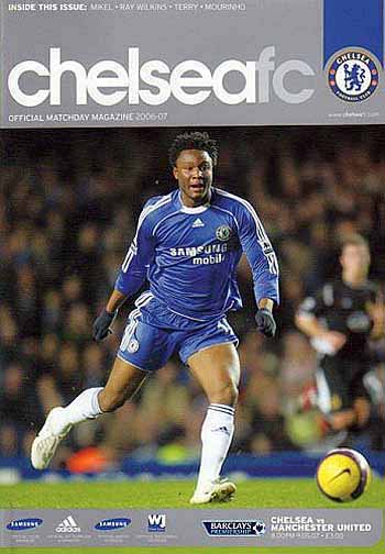 programme cover for Chelsea v Manchester United, 9th May 2007