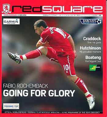 programme cover for Middlesbrough v Chelsea, Saturday, 20th Oct 2007
