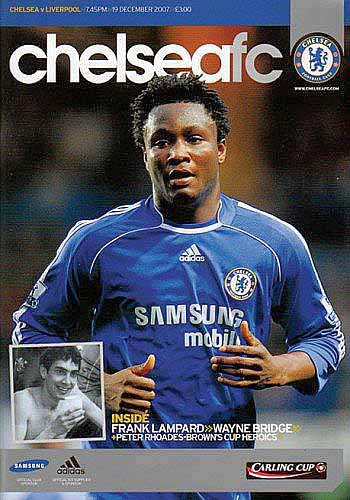 programme cover for Chelsea v Liverpool, Wednesday, 19th Dec 2007