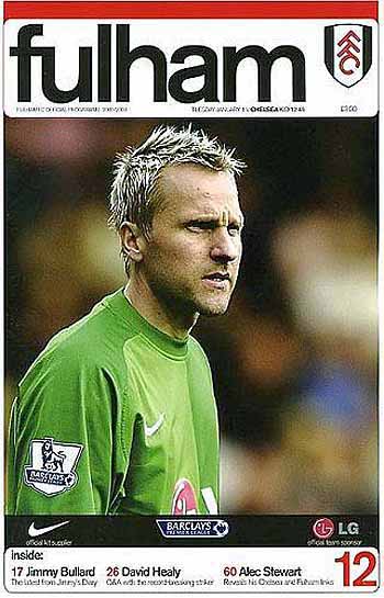 programme cover for Fulham v Chelsea, Tuesday, 1st Jan 2008
