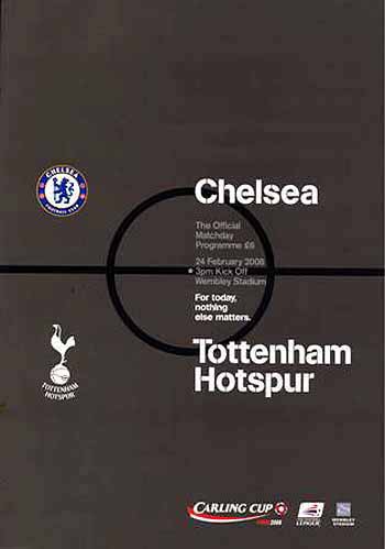 programme cover for Tottenham Hotspur v Chelsea, Sunday, 24th Feb 2008