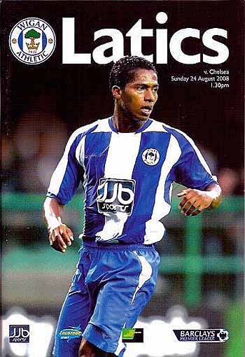 programme cover for Wigan Athletic v Chelsea, Sunday, 24th Aug 2008
