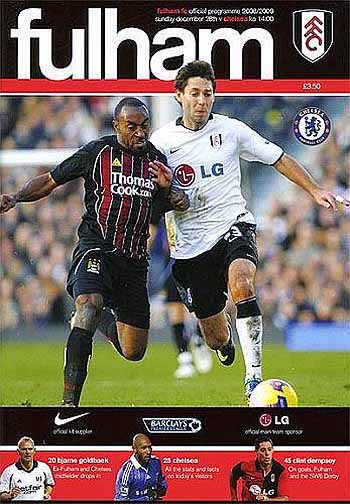 programme cover for Fulham v Chelsea, Sunday, 28th Dec 2008