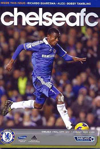 programme cover for Chelsea v Hull City, Saturday, 7th Feb 2009