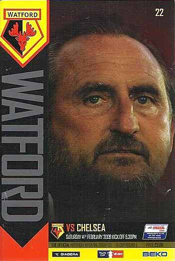 programme cover for Watford v Chelsea, Saturday, 14th Feb 2009