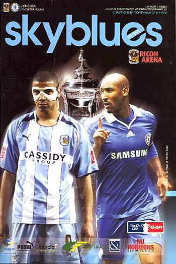 programme cover for Coventry City v Chelsea, Saturday, 7th Mar 2009
