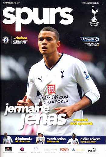 programme cover for Tottenham Hotspur v Chelsea, Saturday, 21st Mar 2009