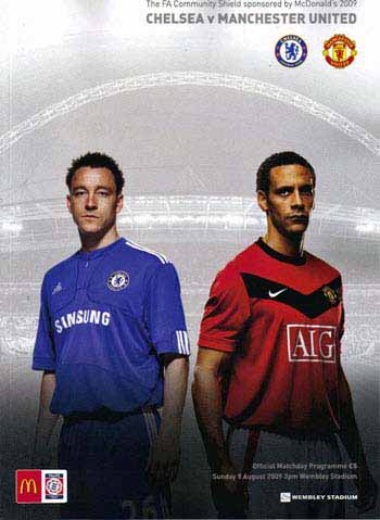 programme cover for Manchester United v Chelsea, Sunday, 9th Aug 2009