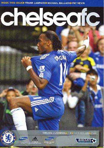 programme cover for Chelsea v Liverpool, Sunday, 4th Oct 2009
