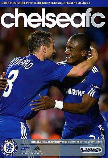 programme cover for Chelsea v Blackburn Rovers, Saturday, 24th Oct 2009