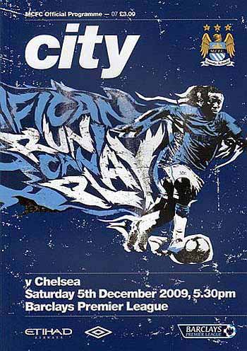 programme cover for Manchester City v Chelsea, Saturday, 5th Dec 2009