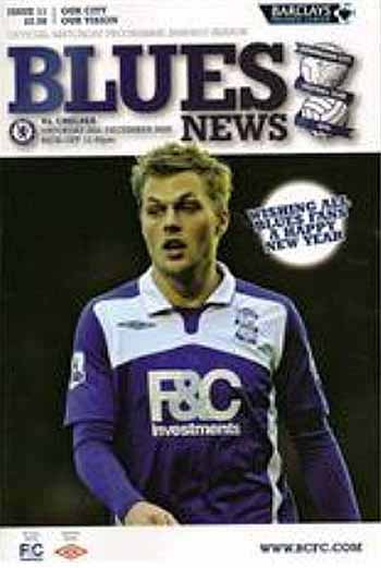 programme cover for Birmingham City v Chelsea, Saturday, 26th Dec 2009