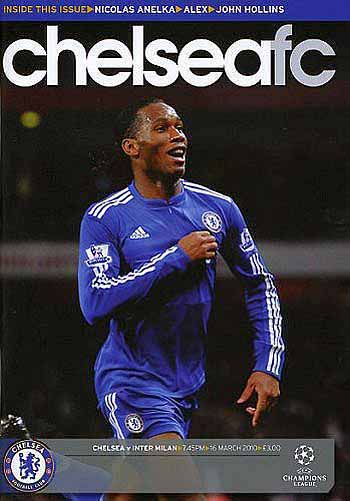 programme cover for Chelsea v Inter Milan, Tuesday, 16th Mar 2010