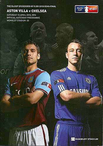 programme cover for Aston Villa v Chelsea, Saturday, 10th Apr 2010